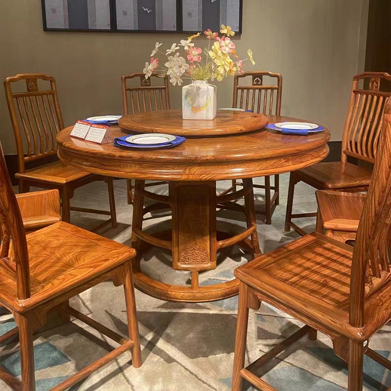 Pourquoi une table à manger ronde de style chinois est-elle un symbole de réunion?