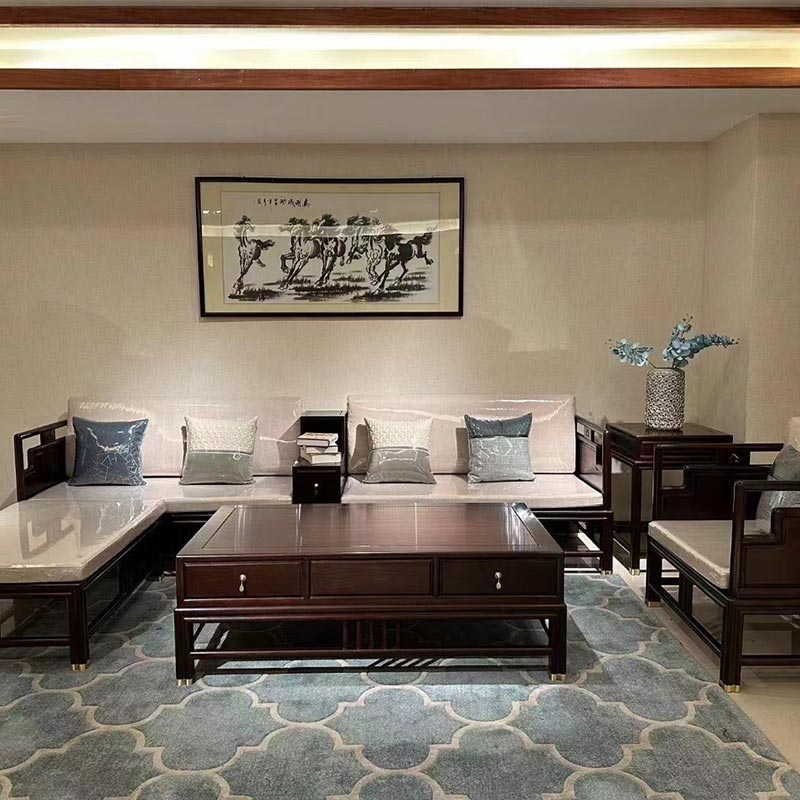 Nouveau canapé de salon en ébène de style chinois